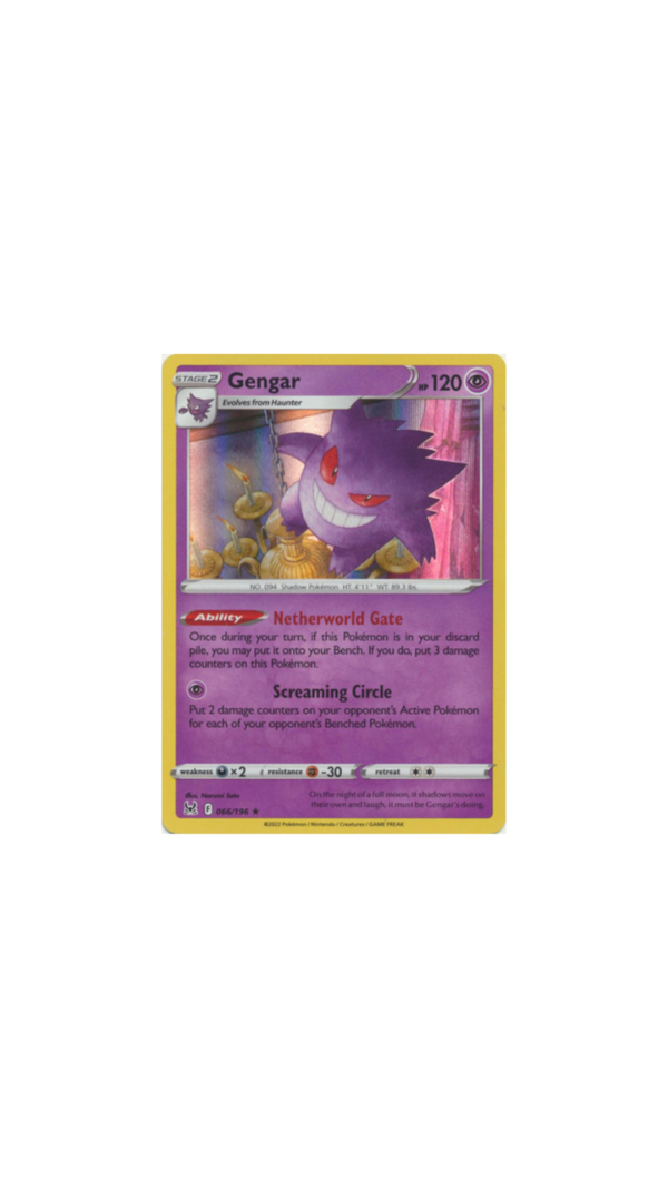 Gengar - 066/196 - Holo Rare (EN)