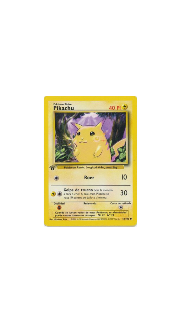 Pikachu - 58/102 - Common 1st Edition (ES)