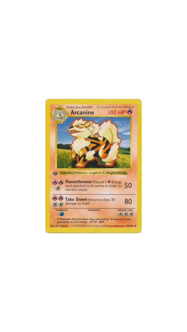 Arcanine - 23/102 - Uncommon 1st Edition (ES)